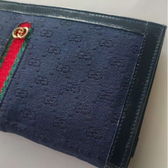 Gucci Anniversary Collection Micro GG Mini Trifold Wallet Vintage - Picture 1 of 12